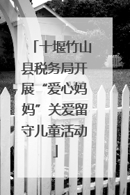 十堰竹山县税务局开展“爱心妈妈”关爱留守儿童活动