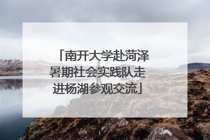 南开大学赴菏泽暑期社会实践队走进杨湖参观交流
