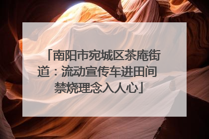 南阳市宛城区茶庵街道:流动宣传车进田间 禁烧理念入人心