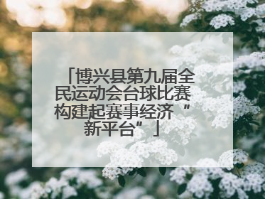 博兴县第九届全民运动会台球比赛构建起赛事经济“新平台”