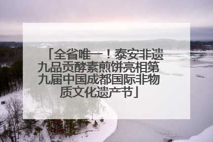全省唯一！泰安非遗九品贡酵素煎饼亮相第九届中国成都国际非物质文化遗产节