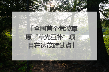 全国首个荒漠草原“草光互补”项目在达茂旗试点
