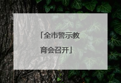 全市警示教育会召开