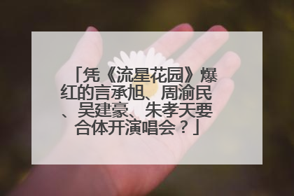 凭《流星花园》爆红的言承旭、周渝民、吴建豪、朱孝天要合体开演唱会？