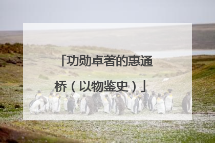 功勋卓著的惠通桥（以物鉴史）