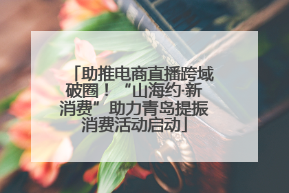 助推电商直播跨域破圈！“山海约·新消费”助力青岛提振消费活动启动