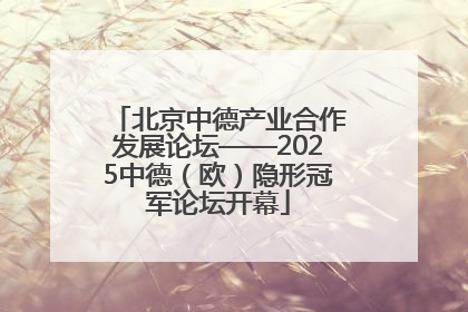 北京中德产业合作发展论坛——2025中德（欧）隐形冠军论坛开幕