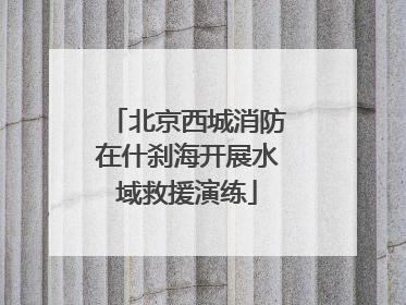 北京西城消防在什刹海开展水域救援演练