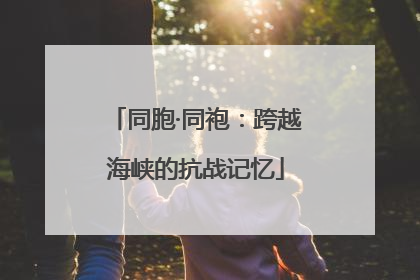 同胞·同袍：跨越海峡的抗战记忆