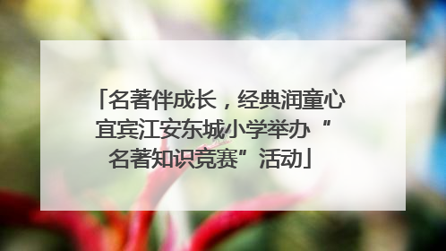 名著伴成长，经典润童心 宜宾江安东城小学举办“名著知识竞赛”活动