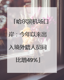 哈尔滨机场口岸：今年以来出入境外籍人员同比增49%
