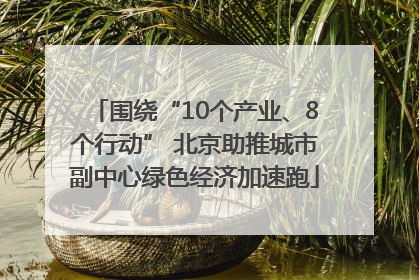围绕“10个产业、8个行动” 北京助推城市副中心绿色经济加速跑