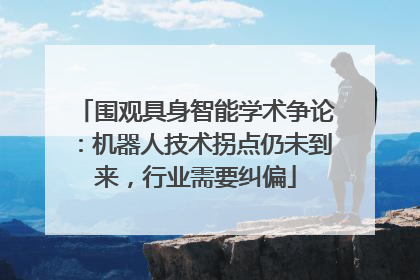 围观具身智能学术争论：机器人技术拐点仍未到来，行业需要纠偏