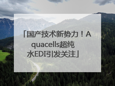 国产技术新势力！Aquacells超纯水EDI引发关注