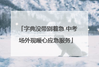 字典没带别着急 中考场外现暖心应急服务