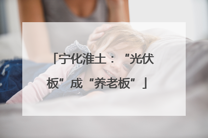 宁化淮土：“光伏板”成“养老板”