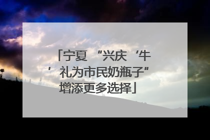 宁夏 “兴庆‘牛’礼为市民奶瓶子”增添更多选择