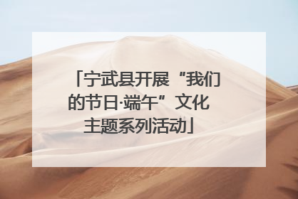 宁武县开展“我们的节日·端午”文化主题系列活动