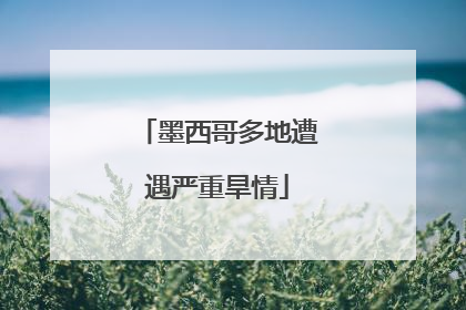 墨西哥多地遭遇严重旱情