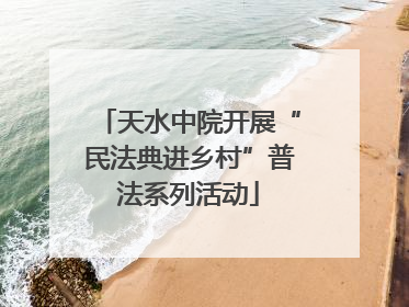 天水中院开展“民法典进乡村”普法系列活动