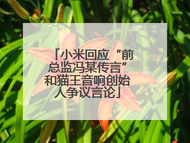 小米回应“前总监冯某传言”和猫王音响创始人争议言论