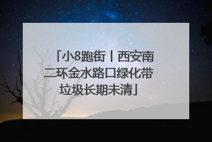 小8跑街丨西安南二环金水路口绿化带垃圾长期未清