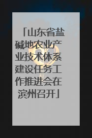 山东省盐碱地农业产业技术体系建设任务工作推进会在滨州召开