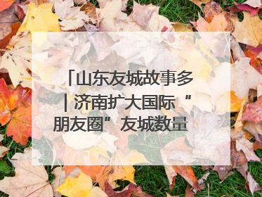 山东友城故事多｜济南扩大国际“朋友圈”友城数量达92对