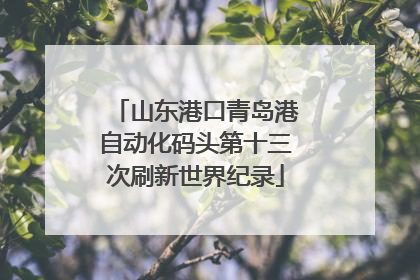山东港口青岛港自动化码头第十三次刷新世界纪录