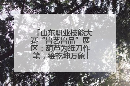 山东职业技能大赛“鲁艺鲁品”展区：葫芦为纸刀作笔，绘乾坤万象