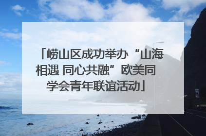 崂山区成功举办“山海相遇 同心共融”欧美同学会青年联谊活动