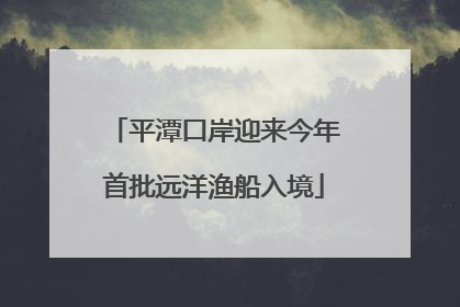 平潭口岸迎来今年首批远洋渔船入境