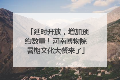 延时开放，增加预约数量！河南博物院暑期文化大餐来了