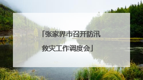 张家界市召开防汛救灾工作调度会