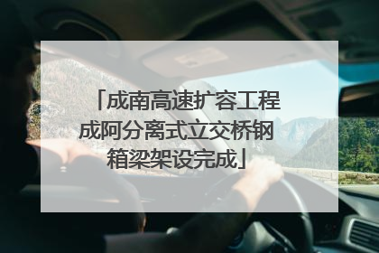成南高速扩容工程成阿分离式立交桥钢箱梁架设完成