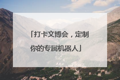 打卡文博会，定制你的专属机器人