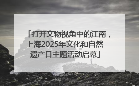 打开文物视角中的江南，上海2025年文化和自然遗产日主题活动启幕