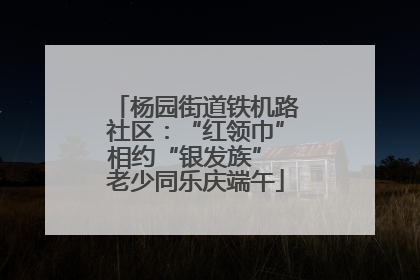 杨园街道铁机路社区：“红领巾”相约“银发族” 老少同乐庆端午