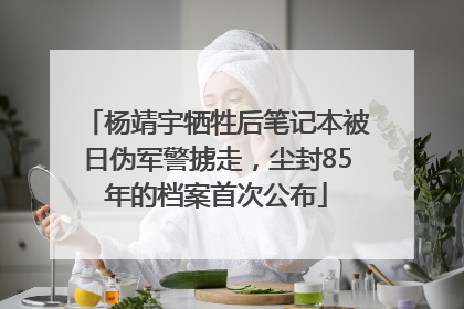 杨靖宇牺牲后笔记本被日伪军警掳走，尘封85年的档案首次公布