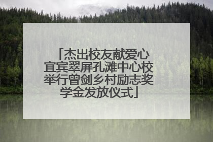 杰出校友献爱心 宜宾翠屏孔滩中心校举行曾剑乡村励志奖学金发放仪式