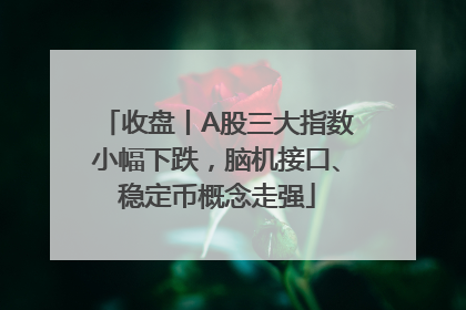 收盘丨A股三大指数小幅下跌，脑机接口、稳定币概念走强