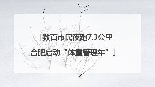 数百市民夜跑7.3公里 合肥启动“体重管理年”