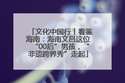 文化中国行丨看鉴海南：海南文昌这位“00后”男孩，“非遗跨界秀”走起