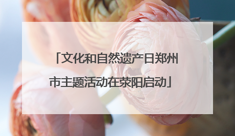 文化和自然遗产日郑州市主题活动在荥阳启动