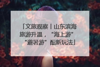 文旅观察丨山东滨海旅游升温，“海上游”“避暑游”酝新玩法