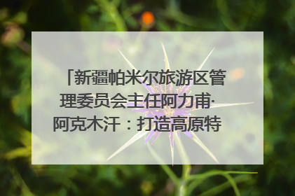 新疆帕米尔旅游区管理委员会主任阿力甫·阿克木汗：打造高原特色文旅品牌 推动县域旅游高质量发展｜第七届全国县域旅游研究成果发布系列活动