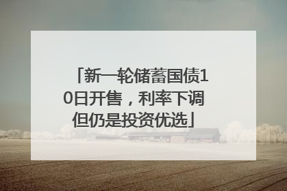 新一轮储蓄国债10日开售，利率下调但仍是投资优选
