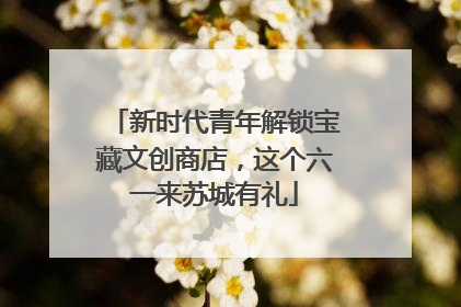 新时代青年解锁宝藏文创商店，这个六一来苏城有礼