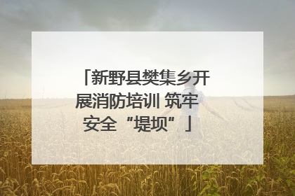 新野县樊集乡开展消防培训 筑牢安全“堤坝”