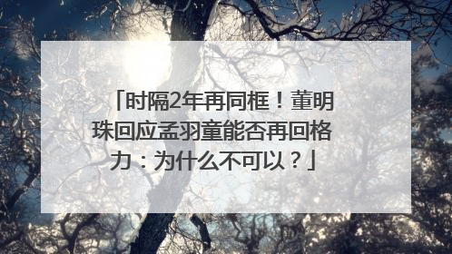 时隔2年再同框！董明珠回应孟羽童能否再回格力：为什么不可以？